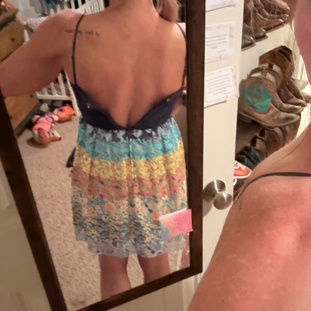 Colorful Spaghetti Strap Dress - Picture 3 of 5